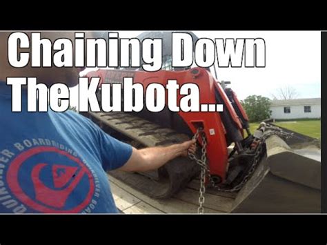 dot how to properly chain down a skid steer|dot tie down chain requirements.